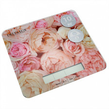 Весы кухонные электронные 10кг DELTA LUX DE-004KE Пионы