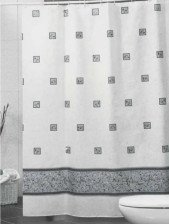 Штора для ванной комнаты 180х200см MIRANDA Emerald (белый) полиэстер MRD.01.М6025/wh