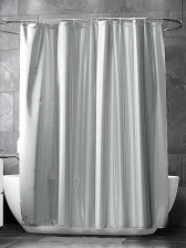 Штора для ванной комнаты 280х200см SUPER BIG ST-010 светло-серый, без колец