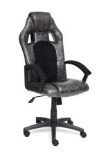 Кресло Driver кож/зам /ткань черный/серый