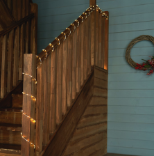 Гирлянда линейная Мини Дюралайт 220V 260 LED 2700K с контроллером 15м IP20  прозрач шнур CL587