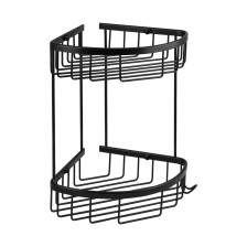 Полка угловая TITAN 2-ярусная 76061 алюминий/черный