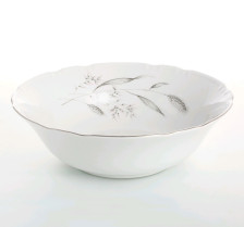 Салатник 23 см круглый Constance Серебряные колосья,отводка платина P1650682JQZ7603100