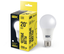 Лампа светодиодная Е27 20W/4000 А70 (стандарт) IEK
