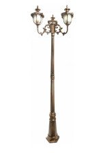 Светильник садово-парковый 60Wх3 6 гр черное золото PL4049 h-2.25