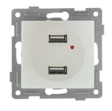 Розетка USB 2-м скрытой установки С11USB2-028 жемчуг