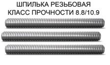 Шпилька резьбовая 10,0х2000 TR класс прочности 8,8
