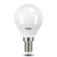 Лампа светодиодная Е14 10W/3000 G45 (шар матовый) Gauss Elementary