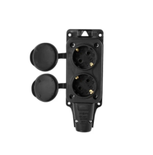 Розетка 2-м каучук 2Р+РЕ 230V 16A IP54 DYNEL