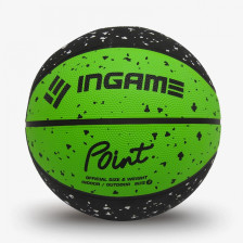 Мяч баскетбольный Igame Point №7 черно-зелёный
