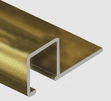 Профиль для плитки внешний алюминиевый золото блестящий 10мм х 10мм 2,7 м PV31-05/23120-05