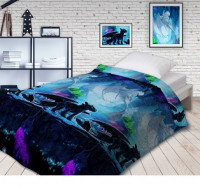 Покрывало 145х200 поплин стег Как приручить дракона 4572663