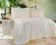 Покрывало гобелен 240х250 50х70 кремовый Rose DO&CO