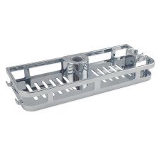 Полка для душевых стоек BRIMIX глубокая 28х11х4см хром