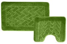 Комплект ковриков для ванной комнаты BANYOLIN CLASSIC 55х90/55х45см 11мм (зеленый)