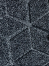 Коврик влаговпитывающий 60х90 SHAHINTEX Практик Соты серый 01