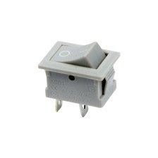 Выключатель клавишный ON-OFF (2c) 250V 6А серый Micro 36-2113