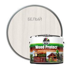 Пропитка Wood Protect для защиты древесины (9л) белый Dufa