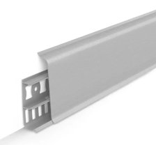 Плинтус Идеал Деконика с кабель-каналом светло-серый 2,2 м 85 мм
