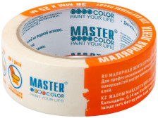 Лента малярная бумажная 36ммх25м, термостойкость до 80°C MASTER COLOR 30-6103