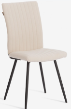 Стул Monte Carlo флок Молочный/Черный 4