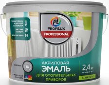 Эмаль акрил. для отопит. приборов (база 1) (0,9 кг) Profilux Professional