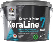 Краска KeraLine 7 интерьерная моющаяся (2,5л) Dufa Premium