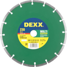 Диск алмазный 230х22,2мм MULTI UNIVERSAL по бетону кирпичу камню DEXX 36701-230_z01