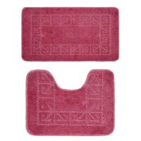 Комплект ковриков для ванной комнаты BANYOLIN CLASSIC из 2 шт 50х80/50х40см 11мм (темно-розовый) 1/25