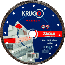 Диск алмазный 230х22,23х2,0х10 по керамограниту керамике Х-тип KRUGO MASTER 8102 2300233