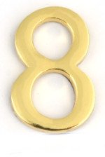 Цифра самоклеящаяся металл Apecs DN-01-8-Z-G золото