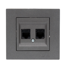 Розетка компьютерная Rg45 Arvia графит (50 04 2000 247)