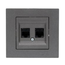 Розетка компьютерная Rg45 Arvia графит (50 04 2000 247)