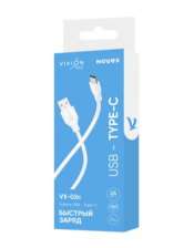 Кабель USB VIXION PRO (VX-02c) Type-C (1м), белый