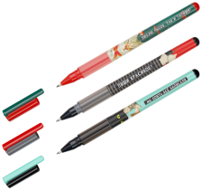 Ручка шариковая синяя 0,7 мм MЕSHU Moody cats с грипом