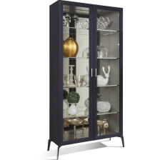 Витрина 2 дверная Dimare D3310 с зеркалом темно-синий 1060х2085х405