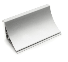 Плинтус для кухни ПЛАТО-2С 3м алюминиевый серебро вогнутый