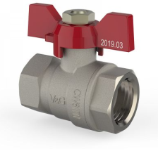 Кран шаровой для воды 1/2" г/г бабочка VG-102101 (серия Оптима) 