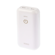 Внешний аккумулятор Perfeo PF_B4301, 30000 мАч, USB/USB-C, 2.1А, белый 9528106