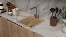 Мойка из искусственного камня 450х510 песочный 17788/39