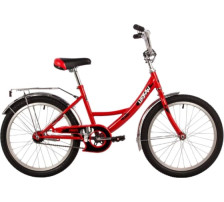 Велосипед NOVATRACK 20" URBAN красный, защ А-тип, тормоз нож, крылья и багаж хром, без доп колес