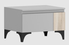 Тумба прикроватная"Хельга" РЗ93.04 Дуб солерно+Белый