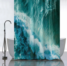 Штора для ванной комнаты 180х180см САНАКС ВОЛНА, без колец 01-117