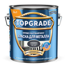 Краска для металла 3 в 1 гладкая графитовая серая RAL 7024 (2л) Hammerite / TOPGRADE