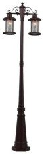 Светильник садово-парковый 100W 2хЕ27 темный кофе 2,02м SL080.425.02 столб