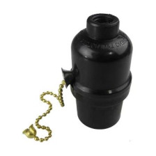 Патрон E27 Ecola подвесной с выключателем на цепочке черный AB7SWBEAY