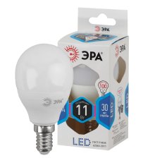 Лампа светодная Е14 11W/4000 Р45 (шар) ЭРА
