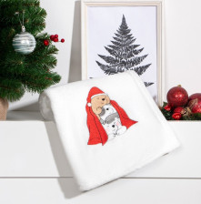 Плед велсофт Мишки белый Этель Размер: 85х100