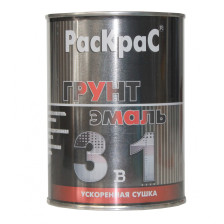 Грунт-эмаль 3 в 1 по ржавчине темно-серая (1,9кг) Раскрас