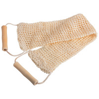 Мочалка сизаль лента с деревянными ручками 40057